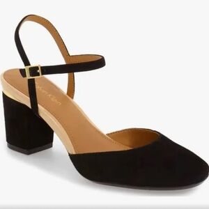 Calvin Klein Ciley black ankle strap sandals